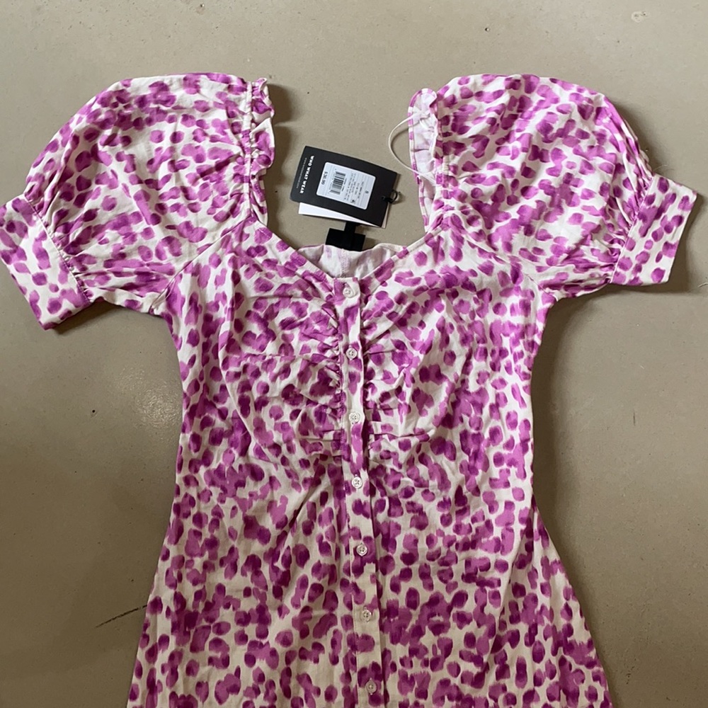 Who What Wear Puff Sleeve Midi Dress - Picture 4 of 4